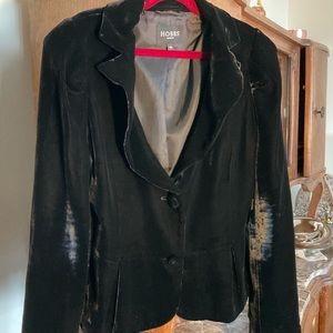 HOBBS LONDON  BLACK VELVET BLAZER